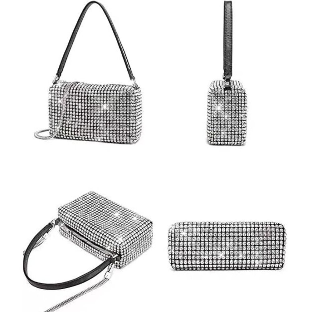 NEW Sparkling Bling Swarovski Crystal Rhinestone Bag Clutch Purse +FREE … - Picture 13 of 17